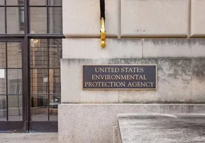 a sign reading "United States Environmental Protection Agency" on the side of a building